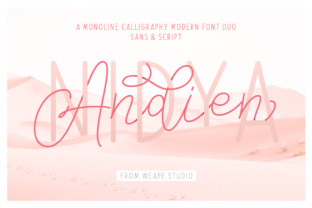 Andien Nidya Duo: A Monoline Calligraphy Typeface for Modern Branding