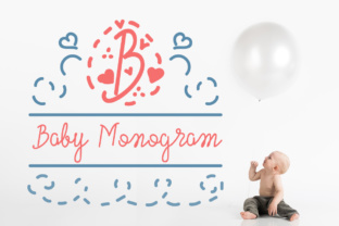 Baby Monogram: A Decorative Script Font for Kid-Themed Campaigns