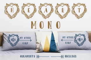 Heart Monogram: A Script Handwritten Font for Elegant Branding