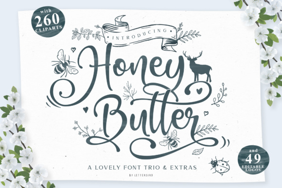 Honey Butter Trio Typeface Review for Handmade Brands