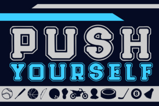 Push Yourself Sporty Typeface for Dynamic Branding